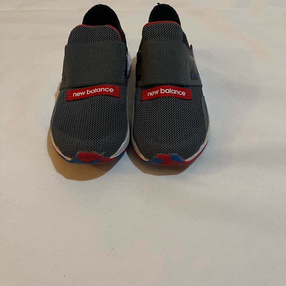 New Balance Kids' Charcoal and Crimson Sneakers